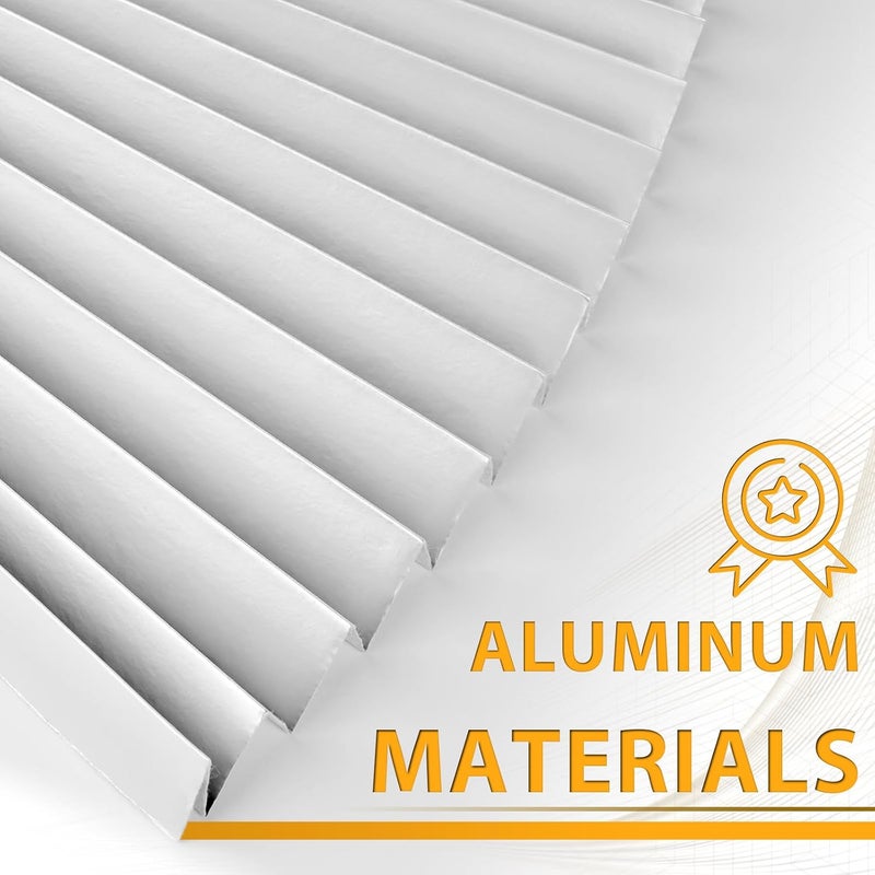 Touri 6 Packs Upgraded Cordless Light Fully Blocking Pleated Shade Blinds Light Filtering 36 in x 72 in Easy to Cut and Install, White - Image 4